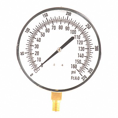 GRAINGER 18C812 G3999 Pressure Gauge Altitude 4-1/2 In