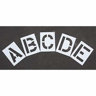RAE STL1088125 Pavement Stencil 12 in Alphabet Kit 1/8
