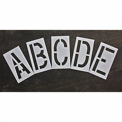 RAE STL1168185 Pavement Stencil 18 in Alphabet Kit 1/16