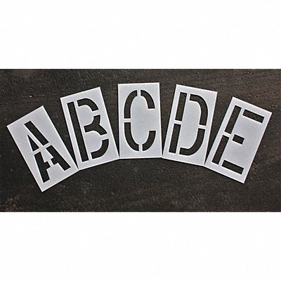 RAE STL1168245 Pavement Stencil 24 in Alphabet Kit 1/16