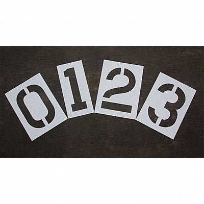 RAE STL1168240W Pavement Stencil 24 in Number Kit 1/16