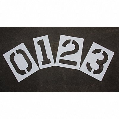 RAE STL1088240W Pavement Stencil 24 in Number Kit 1/8