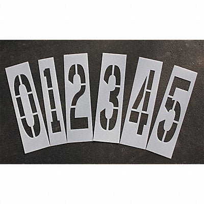 RAE STL1168360 Pavement Stencil 36 in Number Kit 1/16