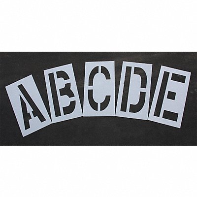 RAE STL1168365W Pavement Stencil 36 in Alpha Kit 1/16