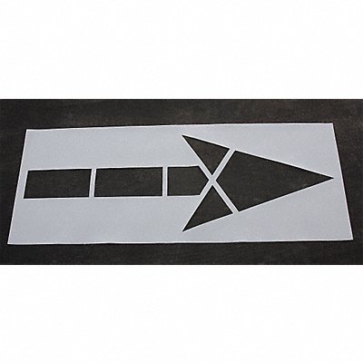 RAE STL1165000 Pavement Stencil 120 in MUTCD Arrow 1/16