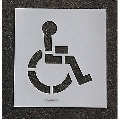 RAE STL1083015 Pavement Stencil 15 in Handicap 1/8