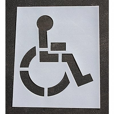 RAE STL1163021 Pavement Stencil 21 in Handicap 1/16