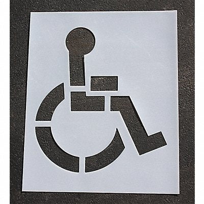 RAE STL1083021 Pavement Stencil 21 in Handicap 1/8