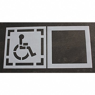 RAE STL1083030 Pavement Stencil 30 in DOT Handicap 1/8