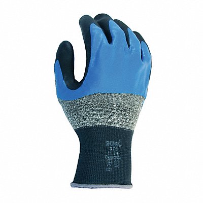 SHOWA 376XXL10 G2406 Coated Gloves Black/Blue 2XL PR