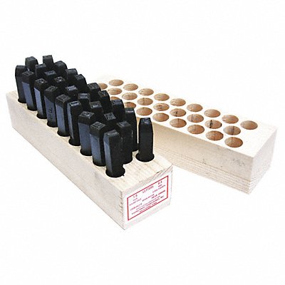 YOUNG BROS. STAMP WORKS 5275 Round Face Full Letter Set 3/16inH Steel
