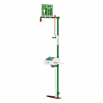 HUGHES SAFETY 18G45GT Drench Shwr w/Face-Eyewash 101.6x18.6in