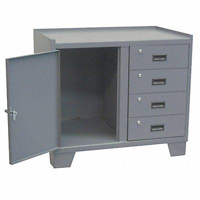 JAMCO JK236GP Combo Drawer Cabinet 33 H 36 W Grey