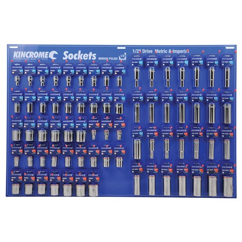 Kincrome 19066 Socket & Accessories Merchandiser 71 Piece 1/2" Drive