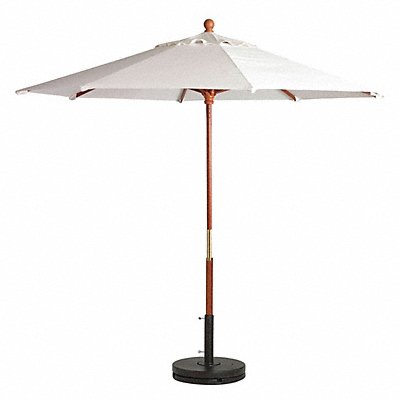 GROSFILLEX 98910431 Wood Umbrella 9 Ft 1-1/2 Pole White