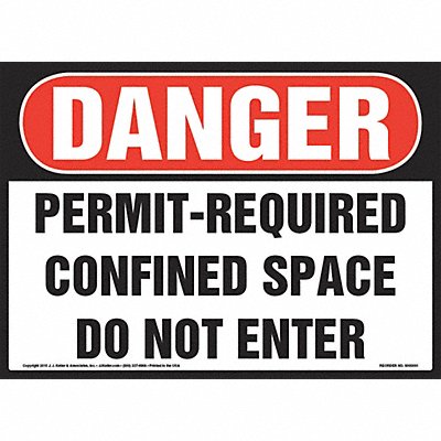 JJ KELLER 8001152 Permit-Required Confined Space 10 x 7