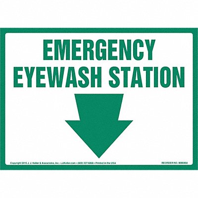 JJ KELLER 8001288 Emergency Eyewash Station Sign