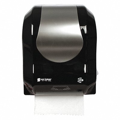 SAN JAMAR T7470BKSS Towl Dspnsr Hand-Free Summit Blk/SS Look