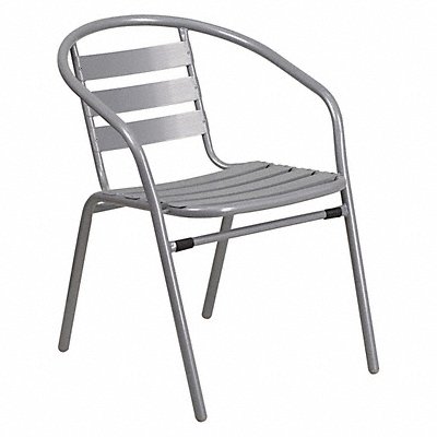 FLASH FURNITURE TLH017CGG Chair w/Aluminum Slats Silver