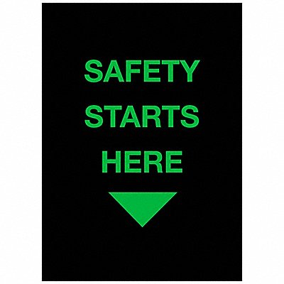 NOTRAX 194SSH46GB Safety Logo Entrance Mat Black 4ft.x6ft.