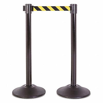 US WEIGHT U2102CYB Stl Stanchion Blk 7.5ft Yel/Bk Belt PR1