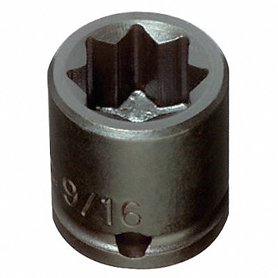 PROTO J7212S Impact Socket Steel Black Oxide 3/8 in