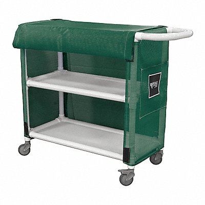 ROYAL BASKET TRUCKS G32EEXL2A3ULN PVC Linen Cart 32 2 Shelf Green