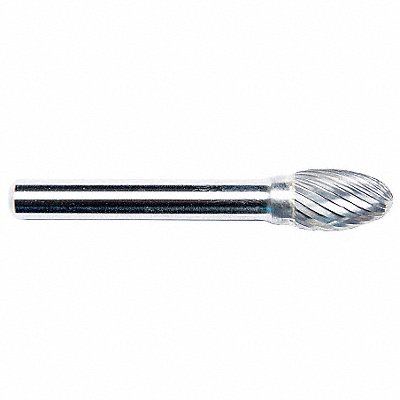 GRAINGER 19D709 Oval Burr SE Radius End 1/2 Carbide