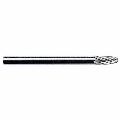 GRAINGER 19D742 Cone Burr Pointed End 1/8 Carbide