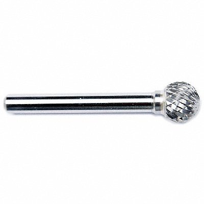 GRAINGER 19D844 Ball Burr SD Single End 3/8 Carbide