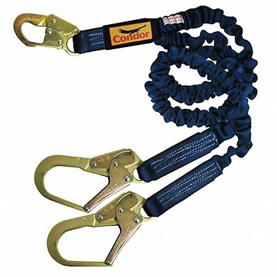 CONDOR 19F387 Shock-Absorbing Lanyard Blue
