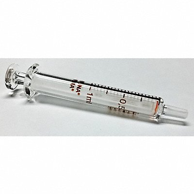 FORTUNA 710221 Reusable Glass Syringe 1 mL Luer Slip