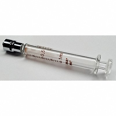 FORTUNA 714021 Reusable Glass Syringe 1 mL Luer Lock