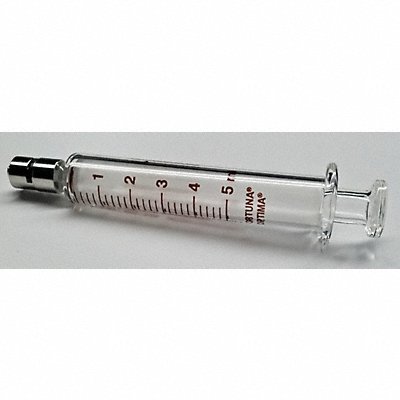 FORTUNA 714033 Reusable Glass Syringe 5 mL Luer Lock