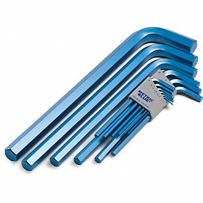 METRIC BLUE UST194299 Hex Key Set L 3 in to 11 in