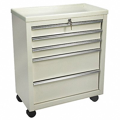 LAKESIDE BV05 Bedside Cart 13x24x29 Beige 5 Drawer