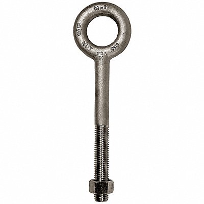 KEN FORGING N2001316SS6 Machinery Eye Bolt Shank D 1/4 in