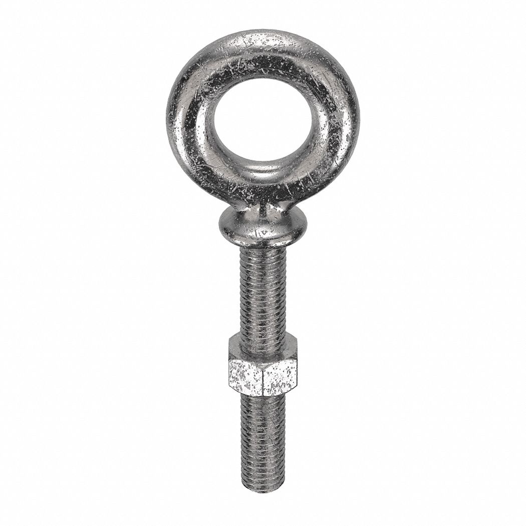 KEN FORGING N2021316SS2 Machinery Eye Bolt Shank D 1/4 in