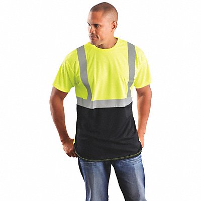 OCCUNOMIX LUXSSETPBKY5X Short Sleeve T-Shirt Men Class 2 Yellow 5XL