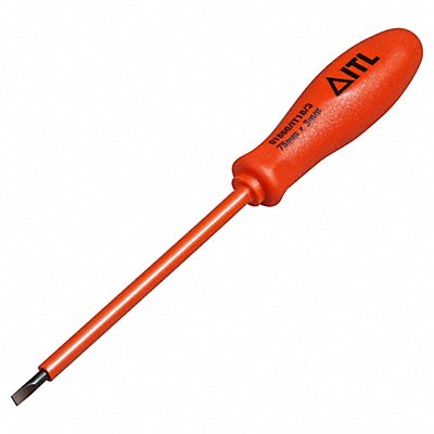 ITL 1860 Insulatd Screwdriver Slotted 1/8 x4 Rnd