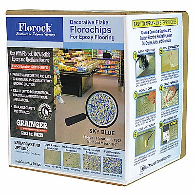 FLOROCK 902 Floor Flake Sky Blue 10 lb