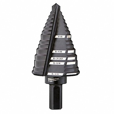 MILWAUKEE 48899212 Step Cone Drill 7/8in to 1.375in HSS