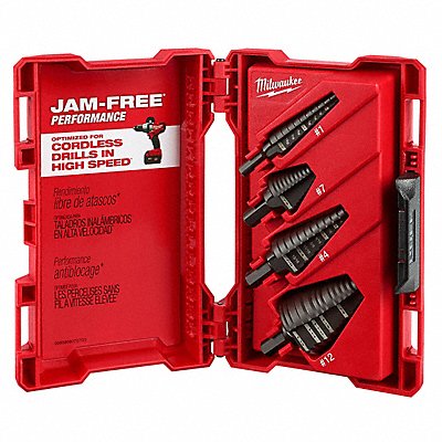 MILWAUKEE 48899223 Step Drill Bit Set HSS 1/8-1-3/8 In 4 pc