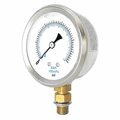 PIC GAUGES 201L25XPSAE4 Pressure Gauge 0 to 3000 psi 2 1/2 Dial