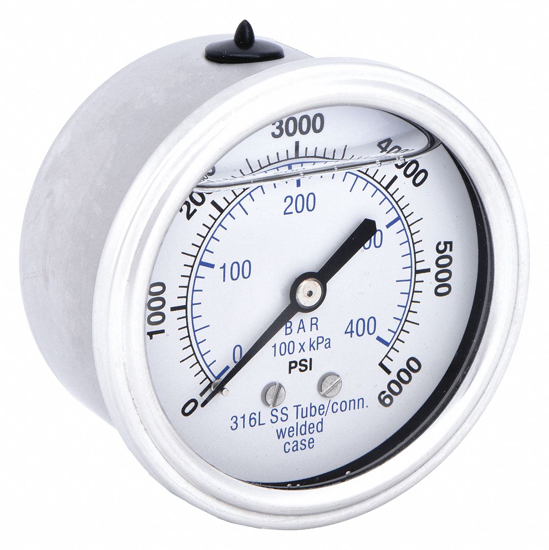 PIC GAUGES PRO302L254S01 Pressure Gauge Liquid Filled