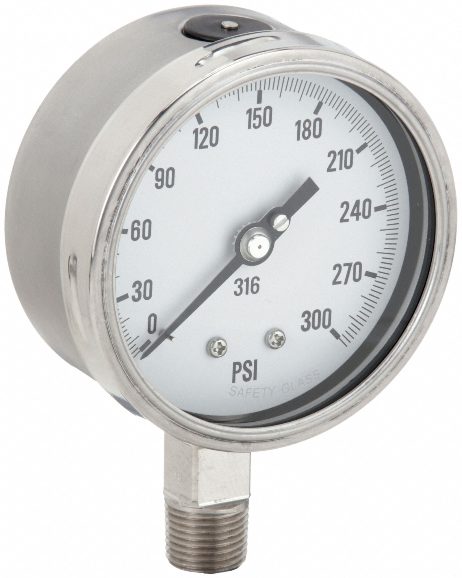 PIC GAUGES PRO311D402H H8410 Pressure Gauge Heavy Duty 4 in 300 psi