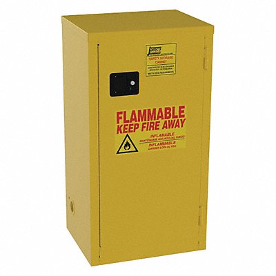 JAMCO BA18YP Flammable Safety Cabinet 18 gal Yellow