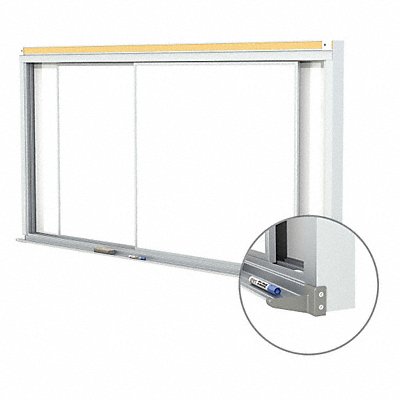 GHENT HSM2410 Dry Erase Sliding Board Porcelain 120 W