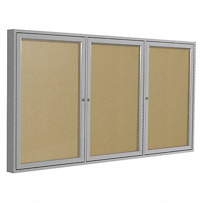 GHENT PA33672VX181 Enclosed Bulletin Board Tack 72 x 36 In.