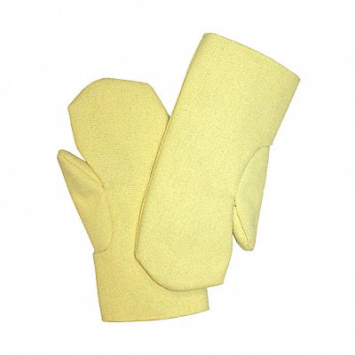 CHICAGO PROTECTIVE APPAREL 174KV Heat Resist Mittens Kevlar(R) Yellow PR